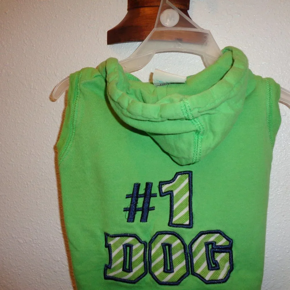 Martha Stewart Pets Green #1 Dog Hoodie Size Medium